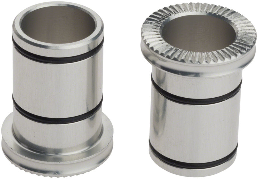 All-City Go-Devil Front Hub Conversion Caps: 12mm Thru Axle, Silver