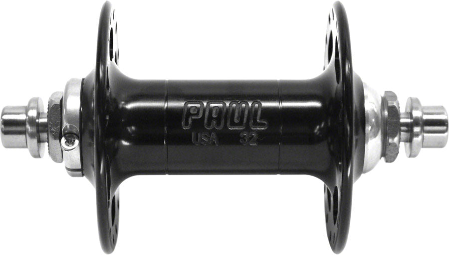 Paul Component High Flange Front Hub - 9 x 1 x 100mm, Rim Brake, Black, 32h