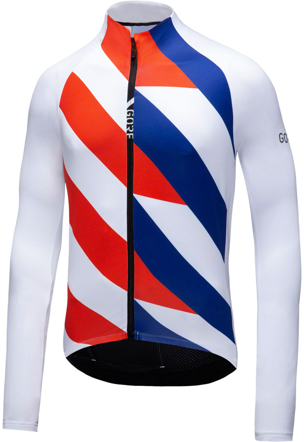 GORE C5 Thermo Jersey - White/Fireball, Men's, X-Large
