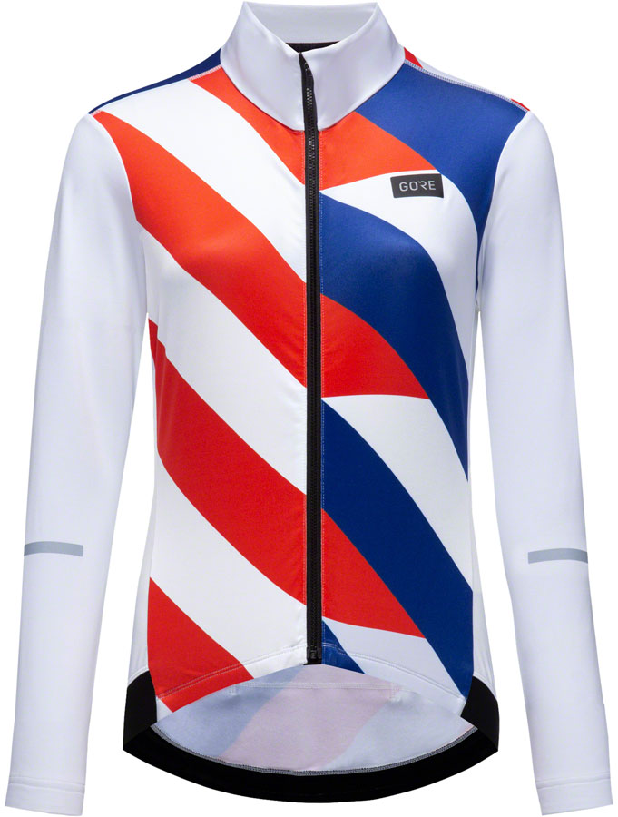 GORE Progress Thermo Jersey - White/Fireball, Women's, Large