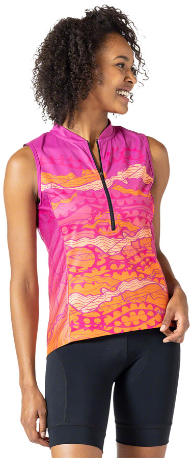 Terry Breakaway Sleeveless Jersey - Pink Tide, Large