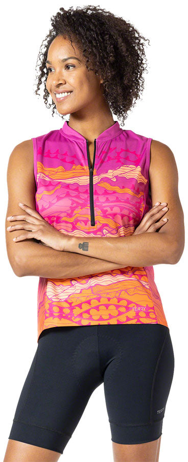 Terry Breakaway Sleeveless Jersey - Pink Tide, Large