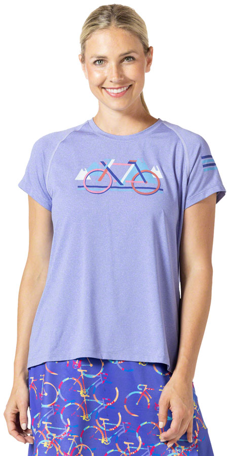 Terry Tech Tee - Flow, Iris/Block, X-Large