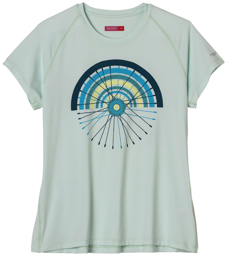 Terry Tech Tee - Flow, Sea/Spoke, Medium