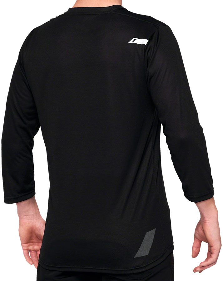 100% Airmatic 3/4 Sleeve Jersey - Black, Large