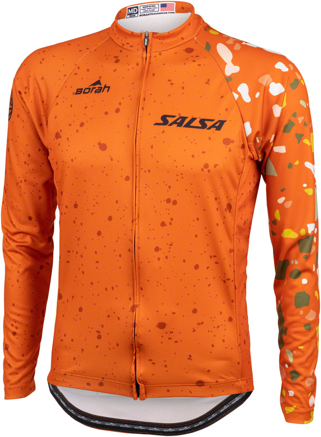 Salsa Men's Terrazzo Long Sleeve Jersey - Medium, Orange