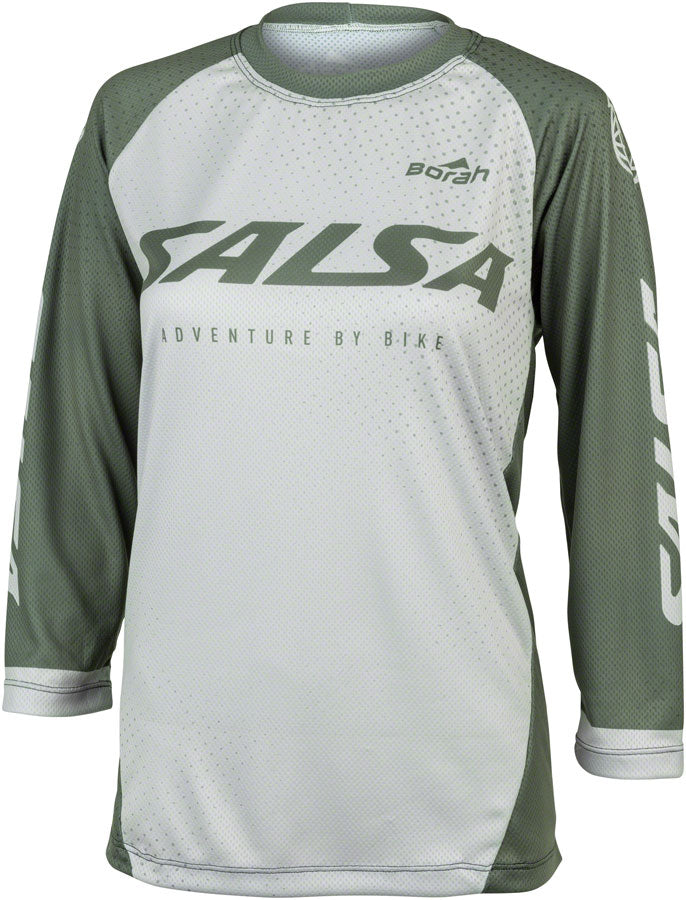 Salsa Women's Fleet 3/4 MTB Jersey - X-Large, Green, White