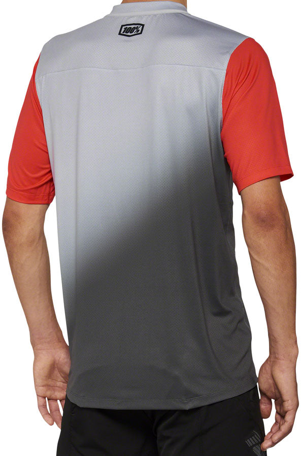 100% Celium Jersey - Gray/Red, Short Sleeve, Men's, X-Large