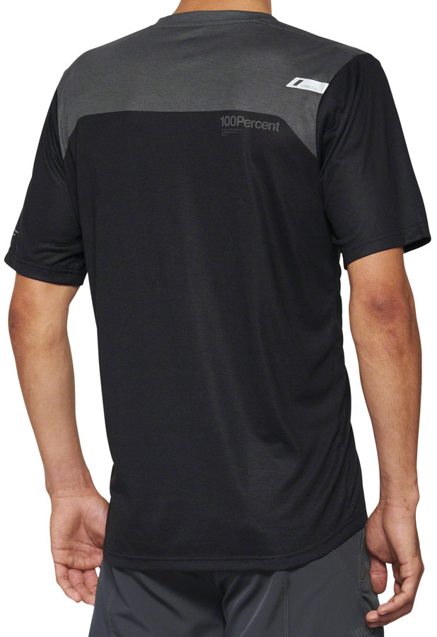 100% Airmatic Jersey - Black/Charcoal, Short Sleeve, Men's, X-Large
