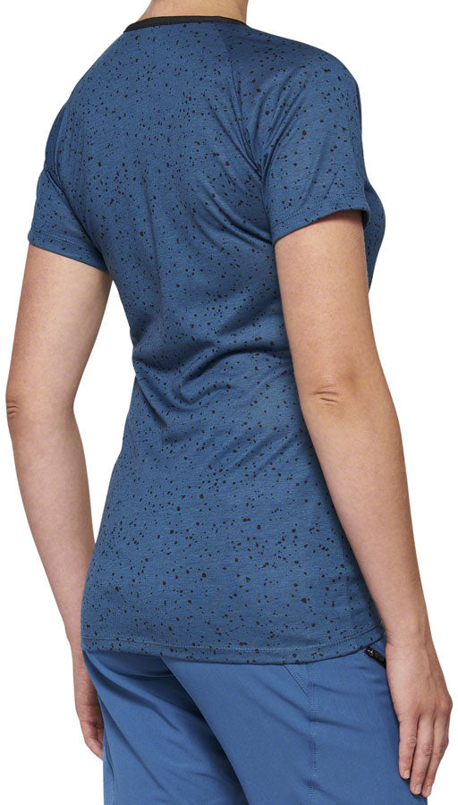 100% Airmatic Jersey - Blue, Short Sleeve, Women's, Medium