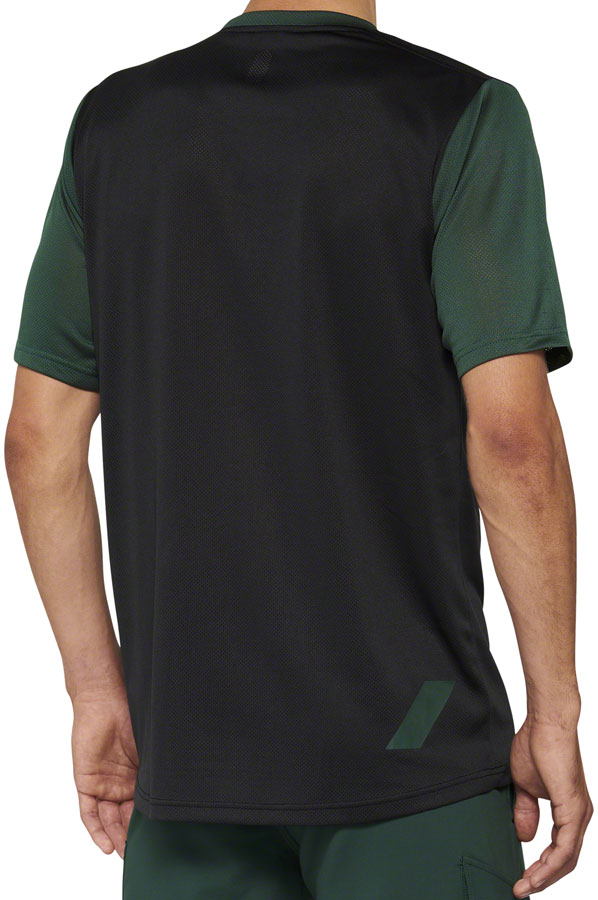 100% Ridecamp Jersey - Black/Green, Short Sleeve, Men's, Large