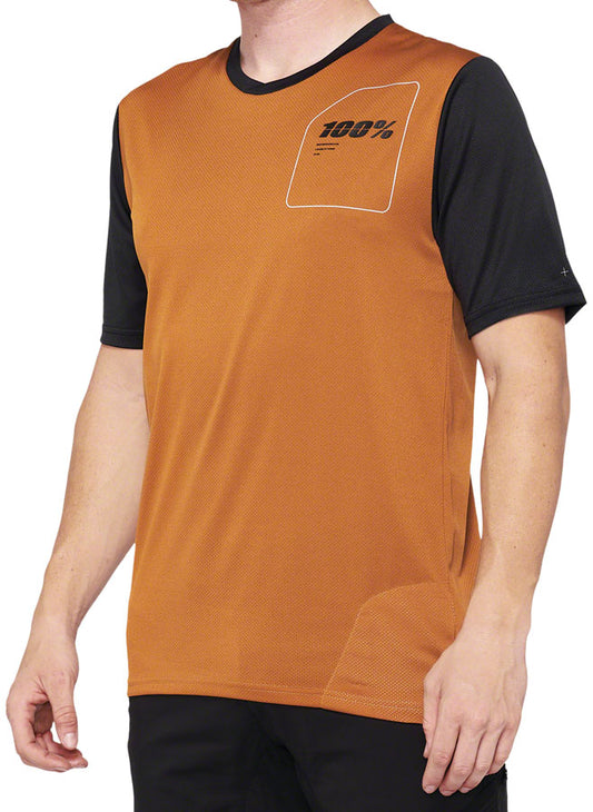 100% Ridecamp Jersey - Terracotta/Black, Short Sleeve, Men's, Large