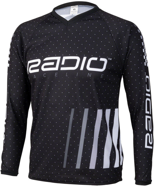 Radio Microdot BMX Race Jersey - Black, Long Sleeve, Men's, 2X-Small