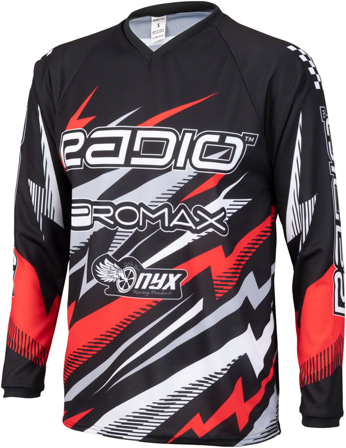 Radio Lightning BMX Race Jersey - Red, Long Sleeve, Men's, Large