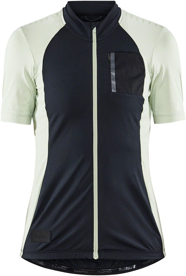 Craft ADV Offroad Jersey - Short Sleeve, Black/Celadon, Medium, Women's