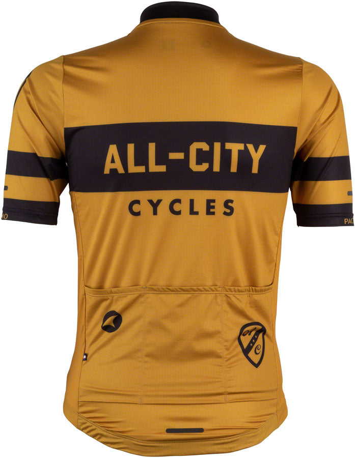 All-City Classic Logowear Men's Jersey - Mustard Brown, Black, Small