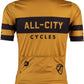 All-City Classic Logowear Men's Jersey - Mustard Brown, Black, Large