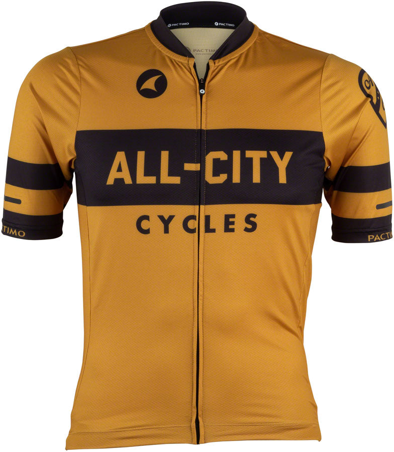 All-City Classic Logowear Men's Jersey - Mustard Brown, Black, X-Large