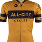All-City Classic Logowear Men's Jersey - Mustard Brown, Black, Large