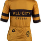All-City Classic Logowear Women's Jersey - Mustard Brown, Black, Small