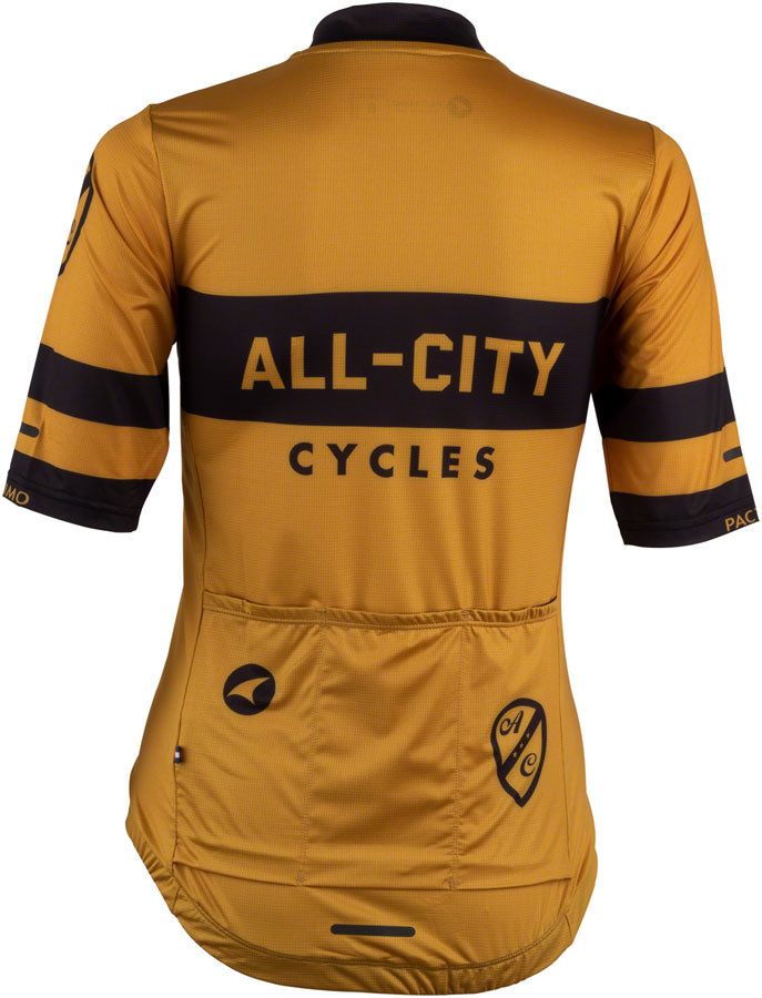 All-City Classic Logowear Women's Jersey - Mustard Brown, Black, Small