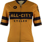 All-City Classic Logowear Women's Jersey - Mustard Brown, Black, Large