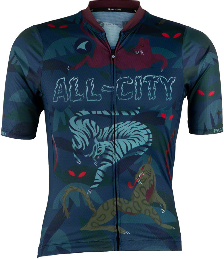 All-City Night Claw Men's Jersey - Dark Teal, Spruce Green, Mulberry, Small