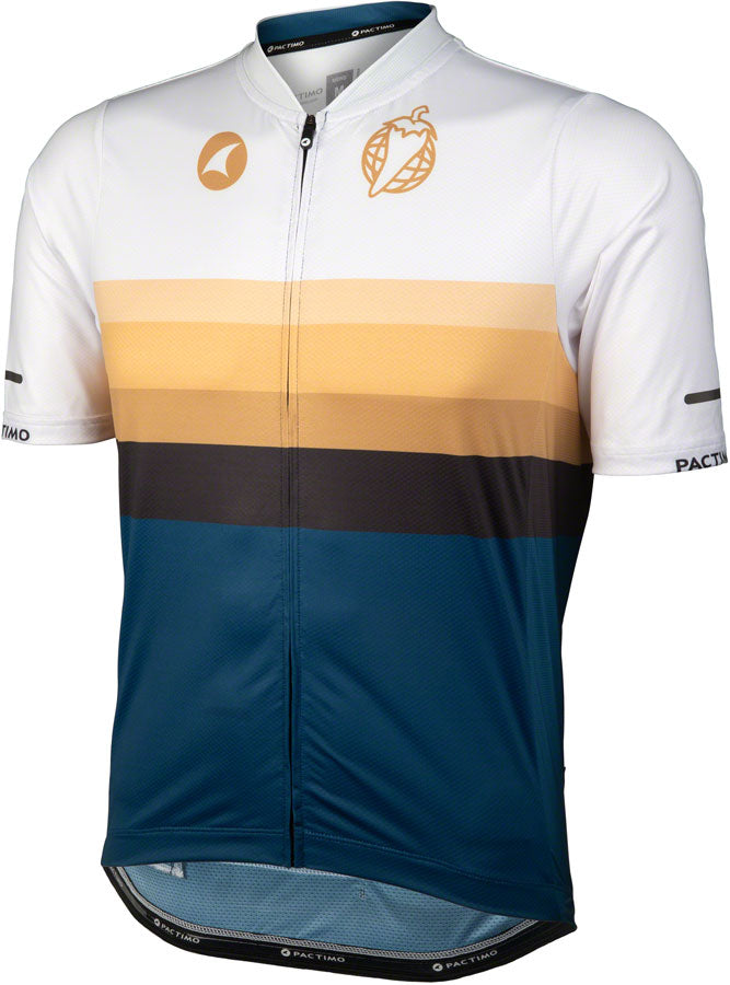Salsa Latitude Men's Jersey - White, Navy Blue, Black , w/ Stripes, Large