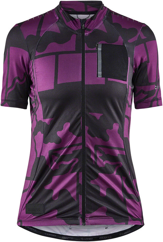 Craft ADV Bike Offroad Jersey - Short Sleeve, Blossom/Black, Medium, Women's