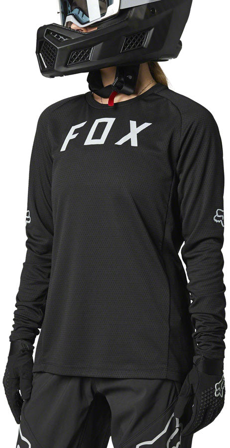 Fox Racing Defend Long Sleeve Jersey - Black, Women's, Medium