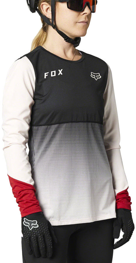 Fox Racing Flexair Long Sleeve Jersey - Black/Pink, Women's, Large