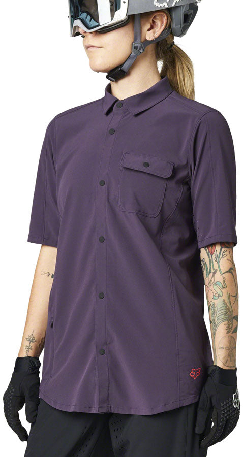Fox Racing Flexair Woven Jersey - Dark Purple, Women's, Medium