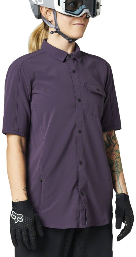 Fox Racing Flexair Woven Jersey - Dark Purple, Women's, Medium