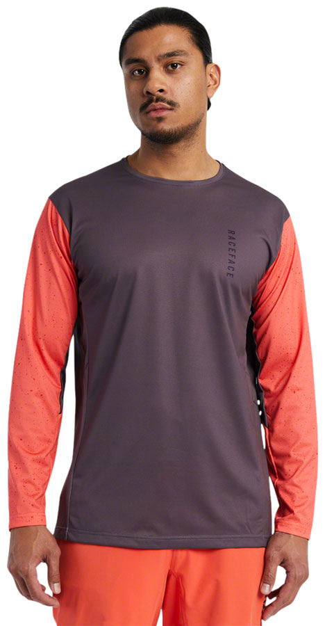 RaceFace Indy Jersey - Long Sleeve, Men's, Coral, Medium