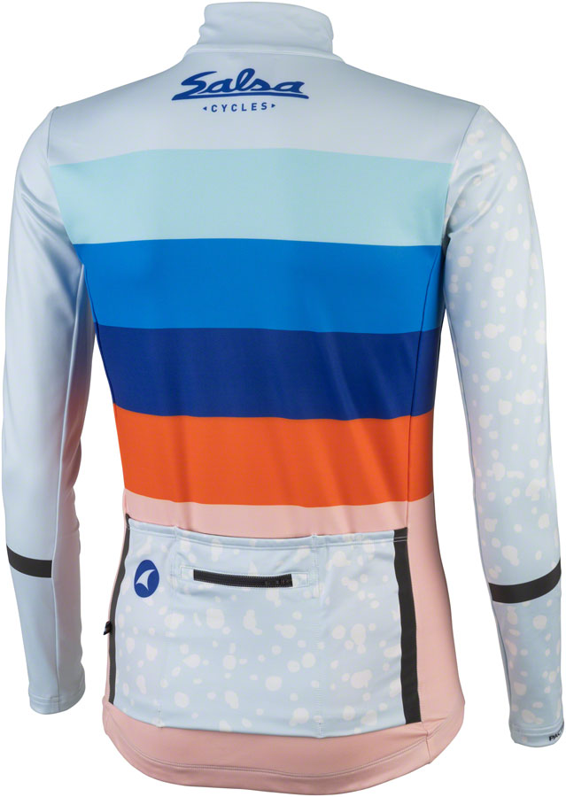 Salsa Arctica Men s Long Sleeve Jersey Light Blue w Stripes 3X Lar Velo Mine