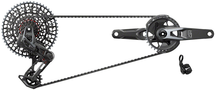 SRAM X0 T-Type Eagle Transmission Groupset - 165mm Crank, 32t Chainring, AXS POD Controller, 10-52t Cassette, Rear Derailleur, Chain