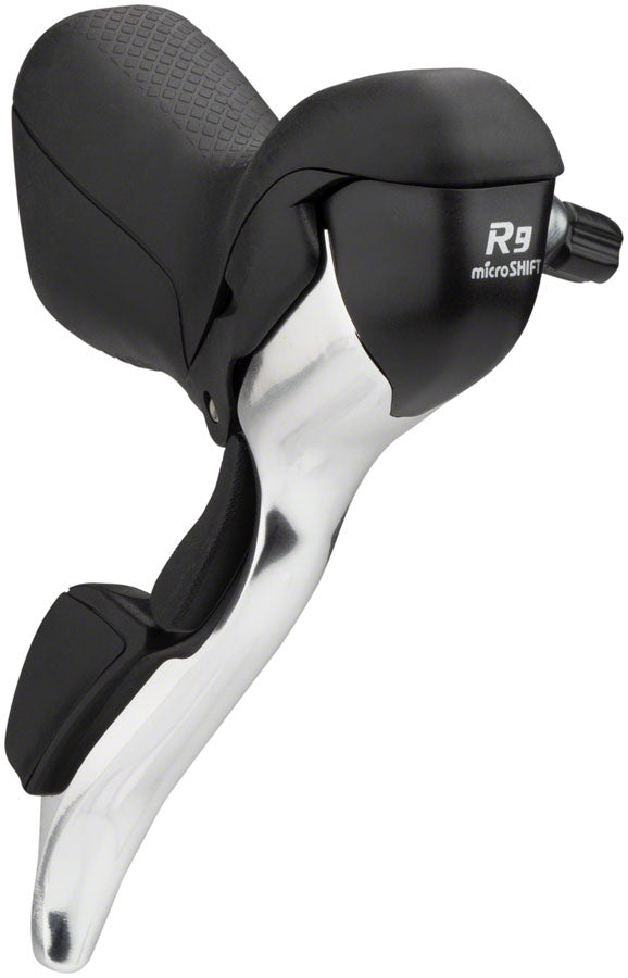 microSHIFT R9 Bar 3 9-Speed Drop Bar Shifter Set Silver Bicycle Shifter