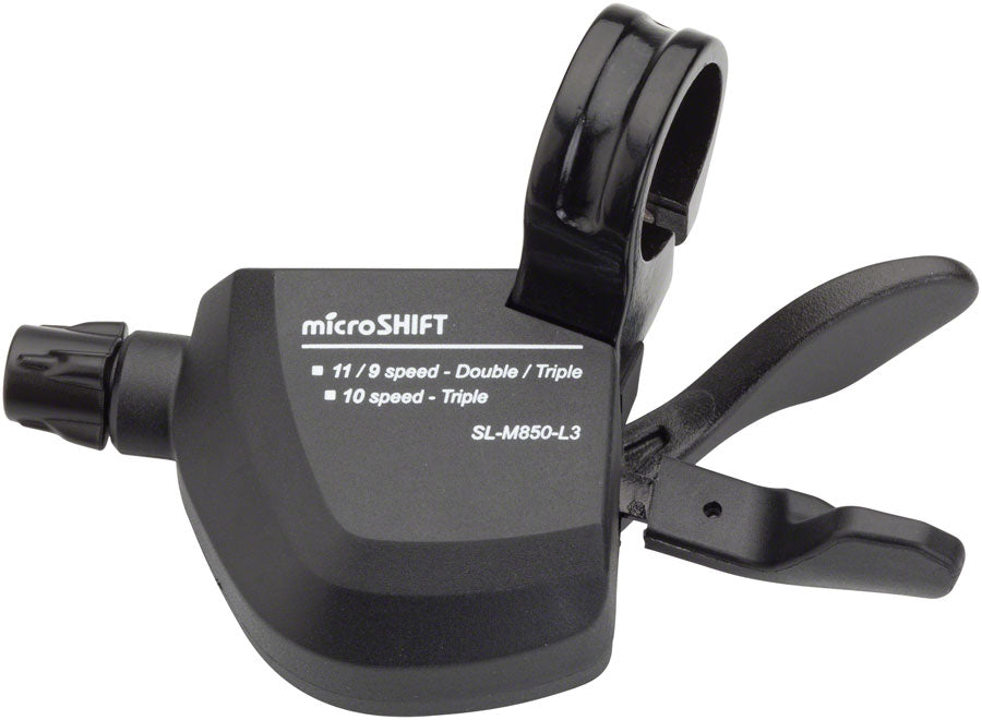 microSHIFT MarvoLT Left Trigger Shifter, Triple, Alloy Lever, Shimano Compatible