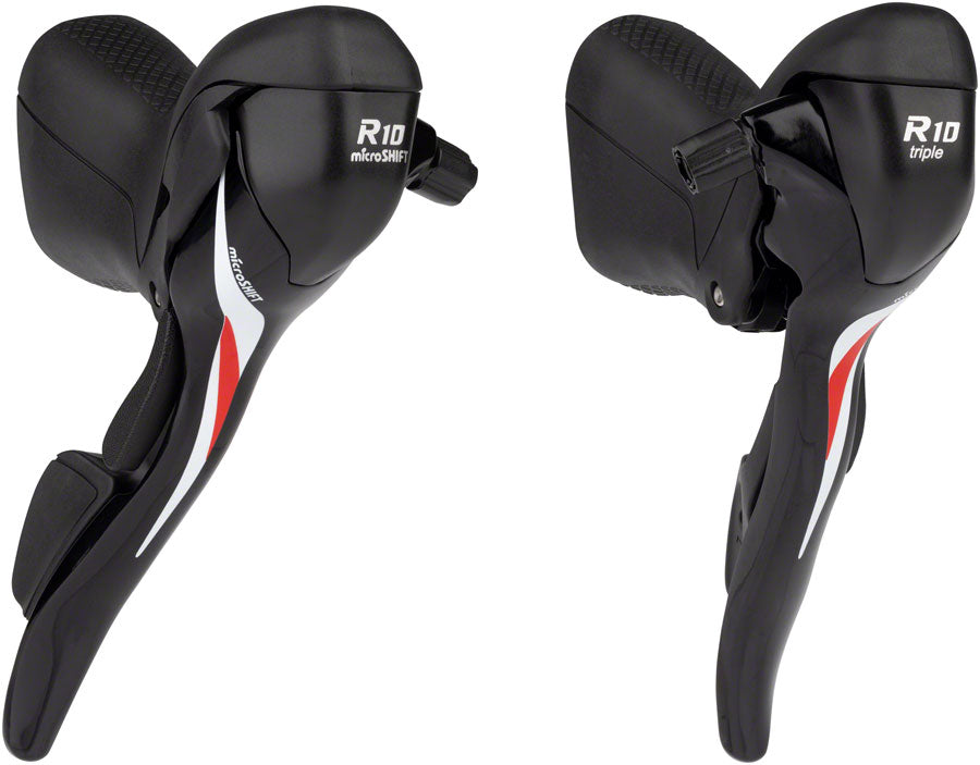 microSHIFT R10 Bar 3 10-Speed Drop Bar Shifter Set Black Bicycle Shifter