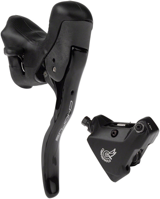 Campagnolo Chorus Ergopower Hydraulic Brake/Shift Lever and Disc Caliper - Left/Front, 12-Speed, 140mm Flat Mount Caliper, Black