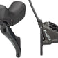 Shimano Tiagra ST-4720/BR-4770 Mechanical Shift/Hydraulic Brake Lever and Caliper - Front, Flat Mount, Finned Resin Pads, Black