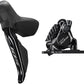 Shimano 105 ST-R7170-L Di2 Shift/Brake Lever with BR-R7170 Hydraulic Disc Brake Caliper - Front, 2x, Flat Mount with Fork Adaptor, Black