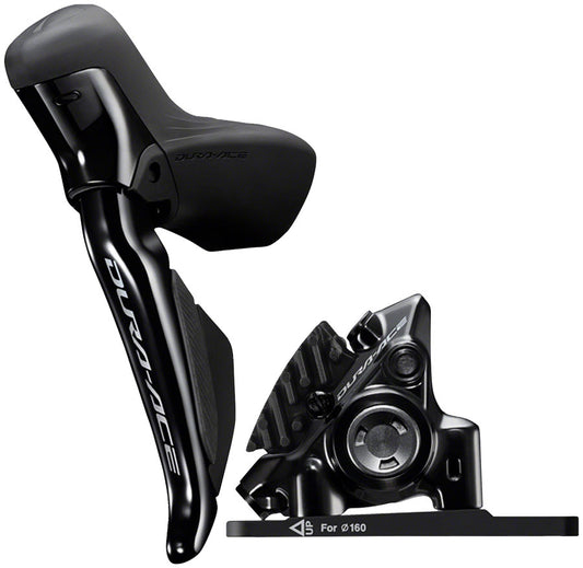 Shimano Dura-Ace ST-R9270-LF Di2 Shift/Brake Lever with BR-R9270 Hydraulic Disc Brake Caliper - Left/Front, 2x, Flat Mount, Black