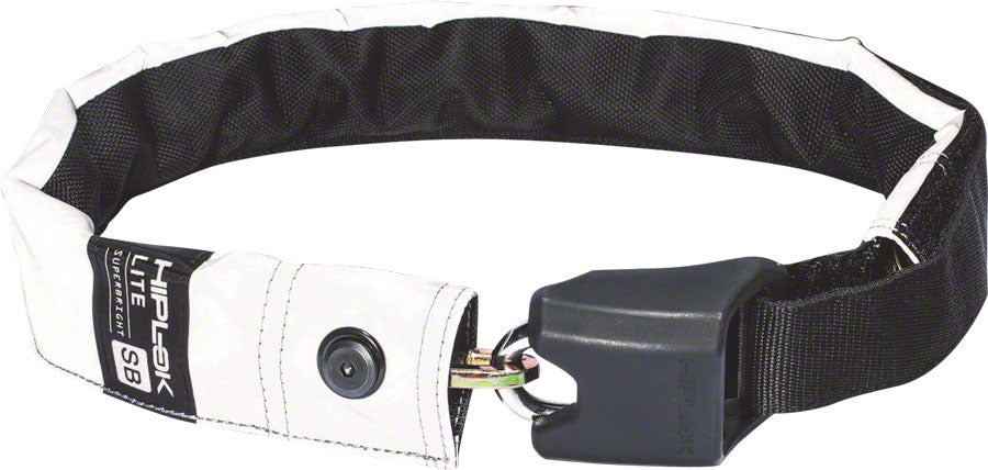 Hiplok LITE Superbright Wearable Hardened Steel Chain Lock: 8mm, White Reflective