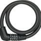 Abus Tresor 6412C Cable Lock - Combination, 2.8', With Bracket, Black
