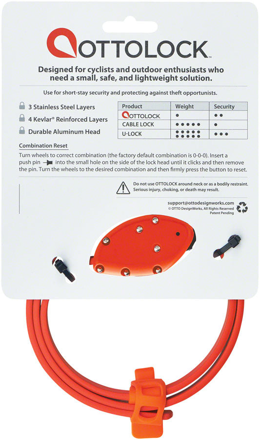 OTTOLOCK Cinch Lock: 18", Otto Orange