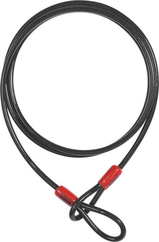 ABUS Cobra Seat Leash: 5mm x 75cm (2.5ft): Black