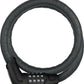 ABUS Combination Cable Lock Steel-O-Flex Tresor 6615C: 85cm x 15mm With Mount, Black