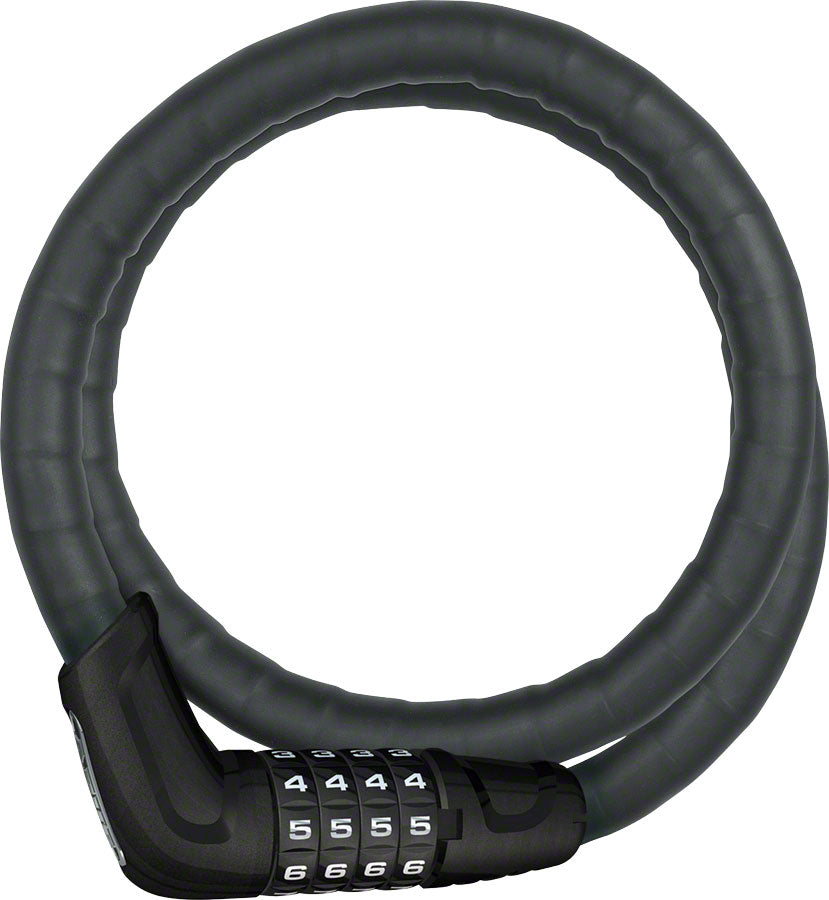 ABUS Combination Cable Lock Steel-O-Flex Tresor 6615C: 85cm x 15mm With Mount, Black