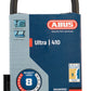 Abus Ultra 410 U-Lock - 3.9 x 9", Keyed, Black, Includes bracket
